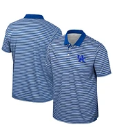 Colosseum Men's Royal Kentucky Wildcats Striped Polo Shirt
