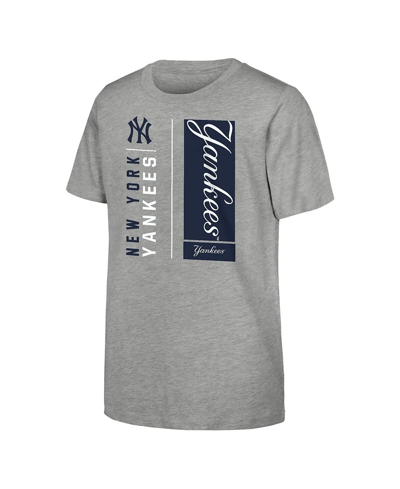 Outerstuff Big Boys and Girls Heather Gray New York Yankees The Mvp T-Shirt