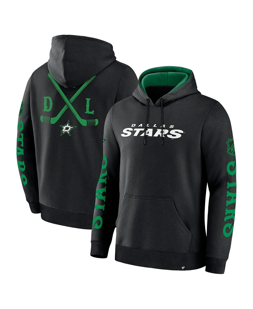 Fanatics Men's Black Dallas Stars Big City Legacy Fleece Pullover Hoodie