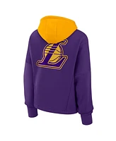 Fanatics Women's Purple Los Angeles Lakers Post Up Boxy Pullover Hoodie