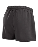 Wear by Erin Andrews Women's Black Pittsburgh Penguins Washed Fleece Sweatshirt & Shorts Lounge Set