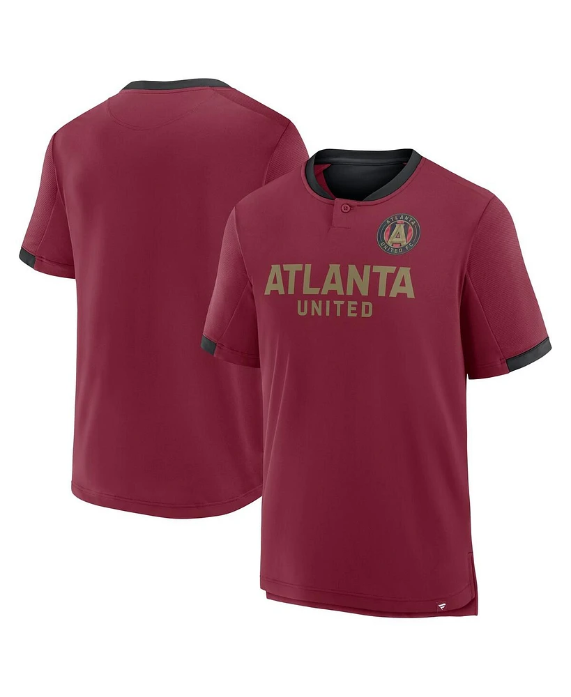 Fanatics Men's Red Atlanta United Fc Stoppage Time Striker T-Shirt