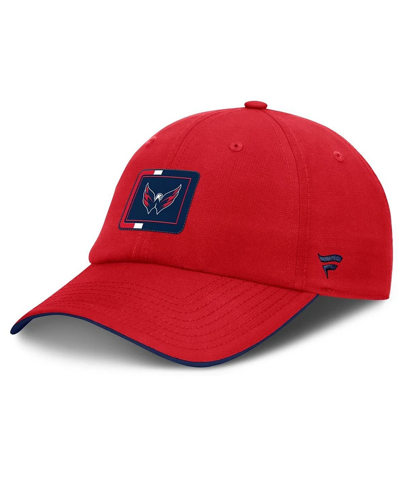Fanatics Men's Red/Navy Washington Capitals Authentic Pro Ripstop Adjustable Hat