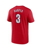 Nike Men's Bryce Harper Red Philadelphia Phillies Legend Name Number Performance T-Shirt