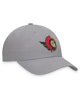 Fanatics Men's Gray Ottawa Senators Extra Time Adjustable Hat
