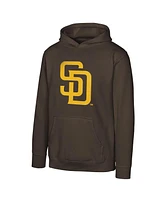 Outerstuff Big Boys and Girls Brown San Diego Padres Primary Logo Pullover Hoodie