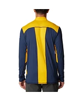 Columbia Men's Navy West Virginia Mountaineers Tech Trail Omni-Shade Quarter-Zip Sweatshirt
