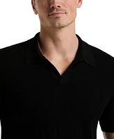 Perry Ellis Men's Johnny Collar Stripe Polo Shirt