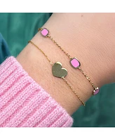 The Lovery Bubblegum Pink Icon Bracelet 14K Gold