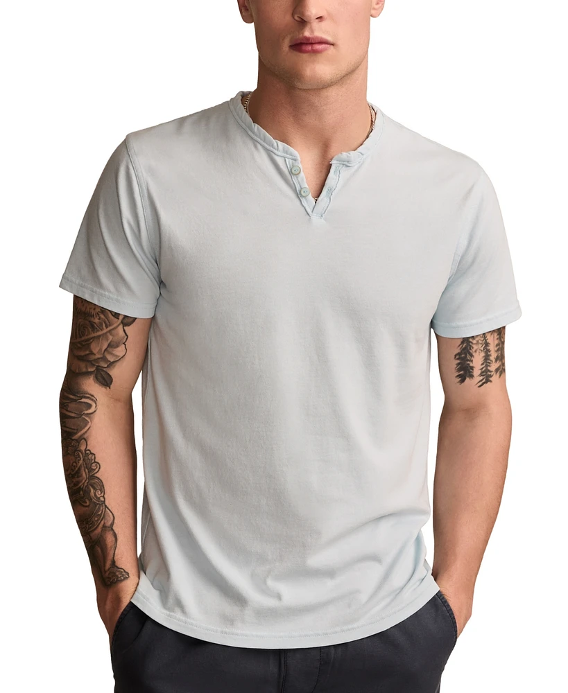 Lucky Brand Men's Venice Burnout Notch Neck Tee T-shirts
