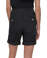 Dkny Sport Women's Smocked-Waist Convertible Shorts