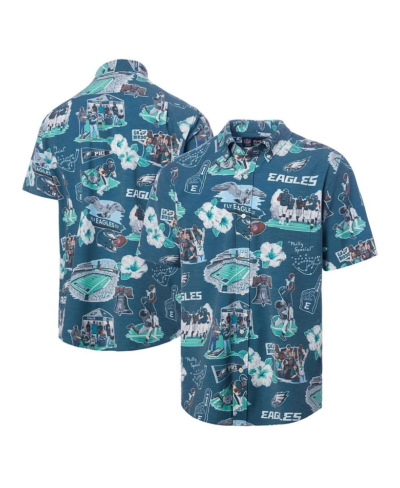 Reyn Spooner Men's Kelly Green Philadelphia Eagles Scenic Button-Down Shirt