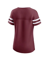 Fanatics Women's Maroon Texas A&M Aggies Iconic Athena Lace-Up T-Shirt