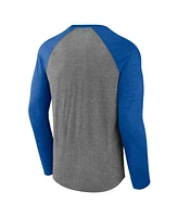 Fanatics Men's Gray Florida Gators Ball Drop Tri-Blend Raglan Long Sleeve T-Shirt