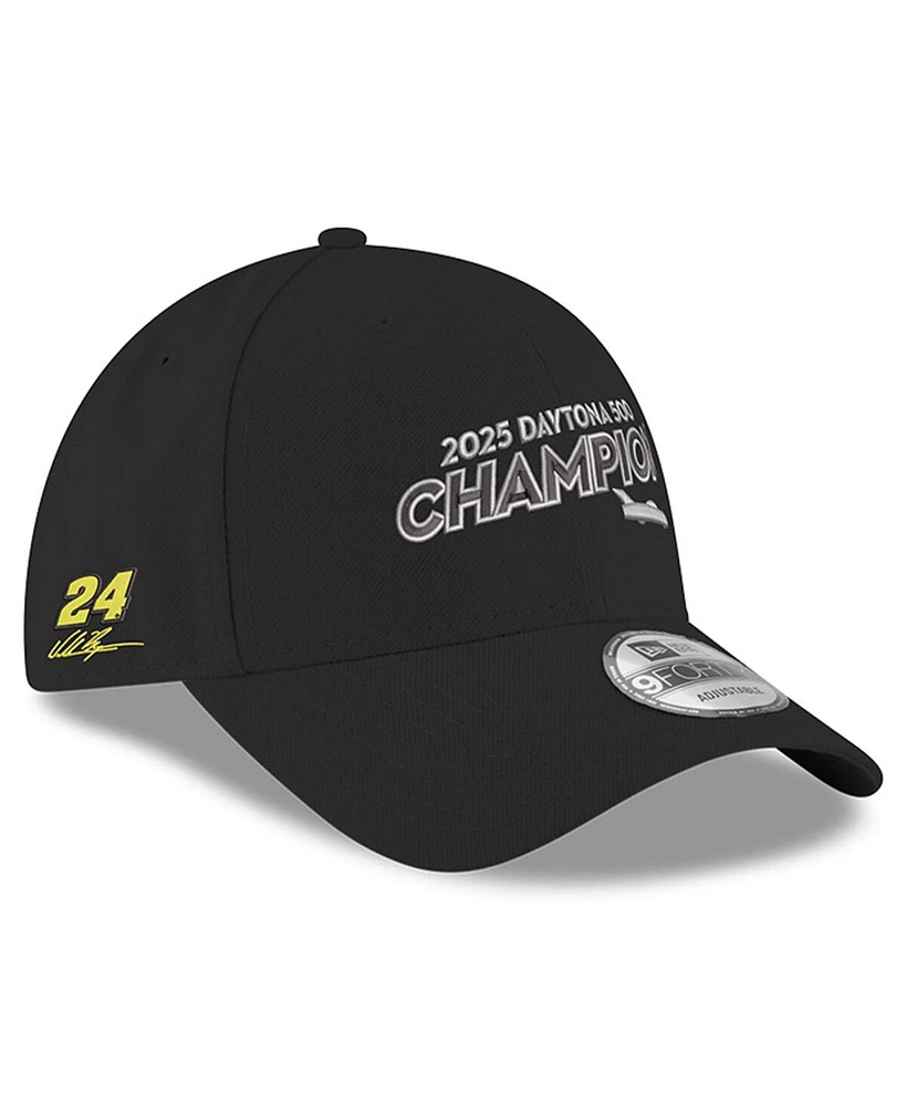 New Era Men's Black William Byron 2025 Daytona 500 Champion 9FORTY Adjustable Hat