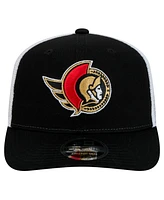 New Era Men's Black Ottawa Senators Core Trucker 9SEVENTY Stretch-Snap Hat