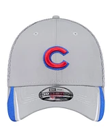 New Era Men's Gray Chicago Cubs Linear 39THIRTY Flex-Fit Hat