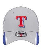 New Era Men's Gray Texas Rangers Linear 39THIRTY Flex-Fit Hat