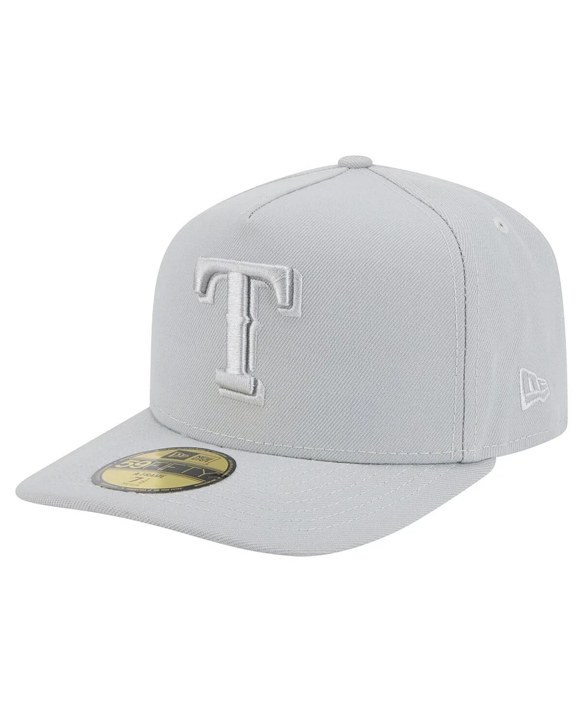 New Era Men's Gray Texas Rangers Colorpack 59FIFTY Fitted Hat