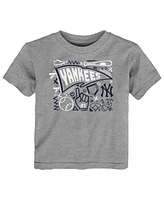 Outerstuff Toddler Heather Gray New York Yankees Ballpark Fun T-Shirt