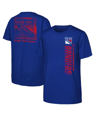 Outerstuff Big Boys and Girls Blue New York Rangers Atmosphere T-Shirt