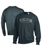 Comfortwash Men's and Women's Gray Wisconsin Badgers Oversized Pullover Sweatshirt