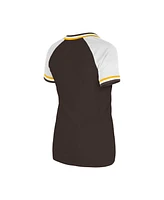 New Era Women's Brown San Diego Padres Gameday Raglan V-neck T-Shirt