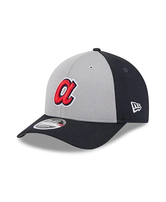 New Era Men's Navy/Gray Atlanta Braves 2025 Batting Practice 9FORTY M-Crown Adjustable Hat