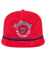New Era Men's Red Washington Nationals Full Circle Corduroy Golfer Adjustable Hat