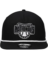 New Era Men's Black Washington Nationals Golfer Snapback Hat