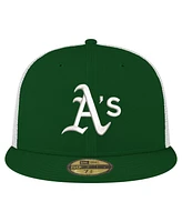 New Era Men's Green Athletics Team Color 59FIFTY Trucker Fitted Hat