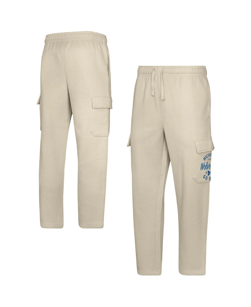 Outerstuff Big Boys and Girls Cream Michigan Wolverines All Around The World Fleece Sweatpants