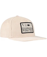 New Era Men's Khaki Pittsburgh Pirates Summer Essential Golfer Snapback Hat