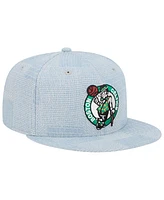 New Era Men's Denim Boston Celtics Injection Denim Patchwork 9FIFTY Snapback Hat