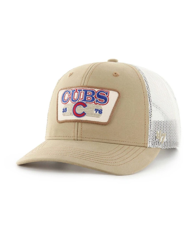 '47 Brand Men's Khaki Chicago Cubs Ridgewood Trucker Adjustable Hat