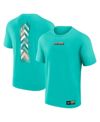 Formula 1 Men's Turquoise Miami Palms Chevron T-Shirt