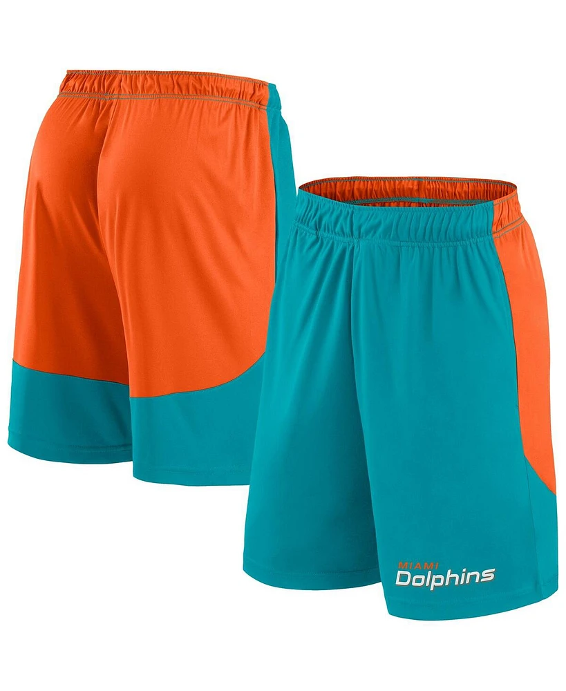 Fanatics Men's Big & Tall Aqua/Orange Miami Dolphins Launch Shorts