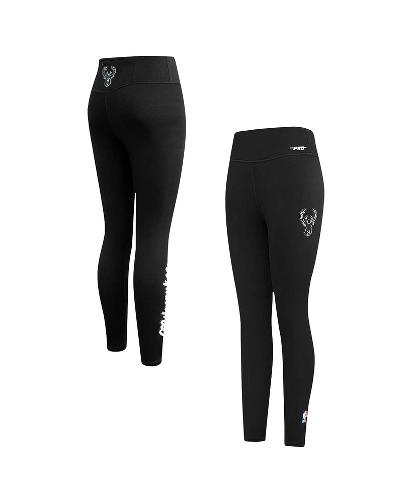 Pro Standard Women's Black Milwaukee Bucks Paint the City Jersey Leggings