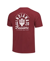 Image One Men's Crimson Indiana Hoosiers Comfort Colors Mascot Overlay T-Shirt