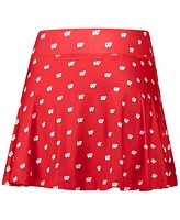 ZooZatz Women's Red Wisconsin Badgers Allover Print Flowy Skirt