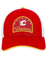 Fanatics Men's Red/White Calgary Flames Fundamental Adjustable Hat