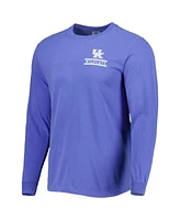 Image One Men's Royal Kentucky Wildcats Circle Campus Scene Long Sleeve T-Shirt