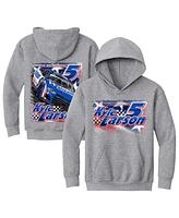 Hendrick Motorsports Team Collection Big Boys and Girls Heather Gray Kyle Larson Pullover Hoodie