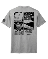 Hendrick Motorsports Team Collection Men's Heather Gray Chase Elliott Napa Flag T-Shirt