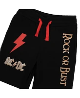 Ac/Dc Boys Acdc Rock Or Bust Short Sleeve T-shirt & Lounge Shorts Combo Set-xxl