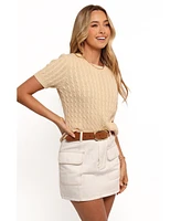 Petal and Pup Women's Maya Cable Knit Top