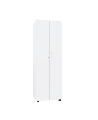 London Armoire, Two Shelves, Rod, Double Door Cabinet Armoire