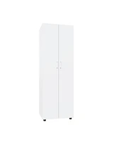 London Armoire, Two Shelves, Rod, Double Door Cabinet Armoire