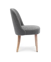 Mid-Century Modern Upholstered Boucle Dining Chair (Set of 6)