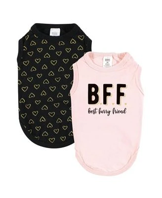Luvable Friends Dog Pet Dog Cats Cotton T Shirts 2pk Bff Hearts X Large